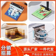 3D Note Paper Model Calendar World Tear Carving 3D