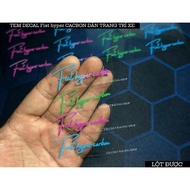 [ 1 PIECE ] Fiat hyper carbon DECAL STICKER CAR DECORATION STICKER