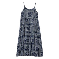 Bohemian Đầm maxi nữ cổ điển giản dị Váy cộc tay cổ tròn in Hoa Đầm dài rộng váy xòe dạo biển quá kh