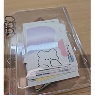 (1 pcs) A6 clear ziplock clear/ for A6 binder A6 binder clear file clear folder