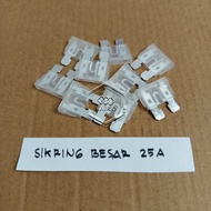 PUTIH FUSE FUSE FUSE 25A 25 A AMPERE WHITE LARGE COLOK PLANT BLADE AMPER