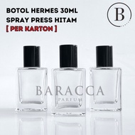 Botol Parfum Hermes 30ML Press Hitam - Botol Parfum Kosong Hermes -