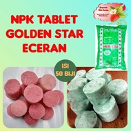Pupuk npk tablet golden star isi 50 biji