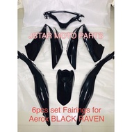 6pcs set Fairings Black Raven for Aerox v1 / YAMAHA GENUINE