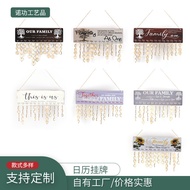 Wooden Calendar Home Decoration Ornaments Birthday Party Party Pendant Creative Handmade Listing Wal