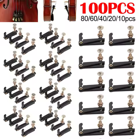 100-4pcs Violin Tuner Violin Accessories For Violin 4/4 3/4 Violin Fine Tuner Adjuster Copper Platin