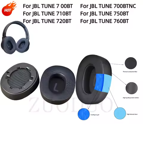 Cooling Gel Ear Pads For JBL TUNE 700BT/710BT/720BT/700BTNC/750BT Headphones replacement Earmuffs Ea