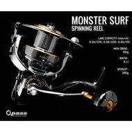 LP° OPASS MONSTER SURF 5000FB REEL with CARBON HANDLE KNOB