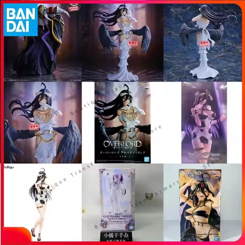 BANDAI EVOLVE OVERLORD Anime GLITTER GLAMOURS Albedo Wedding Empress of Darkness Action Figures Mode