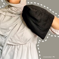 (INNER TUDUNG) Hitam Anak Tudung Arda, Anak Tudung bertutup belakang, Anak Tudung Sejuk