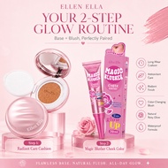 Ellen Ella Foundation Cushion Dewy Glow Matte Finish Magic Blusher Waterproof Long Lasting