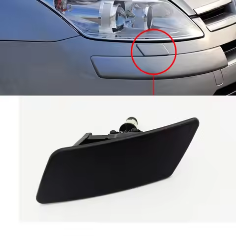 Car headlight cleaning spray nozzle jet cover cap headlamp bumper HID washer cap accessories for cit