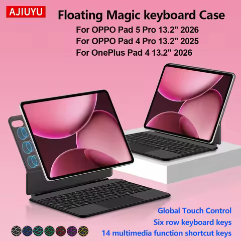 Aluminum Alloy Hinge Support Magic Keyboard For OPPO Pad 4 Pro 2025 OnePlus Pad 4 2026 13.2 Inch OPP