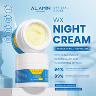Alamin Skincare WX Night Cream Kulit Kusam Flek Hitam Bekas Jerawat Warna Kulit Tidak Merata Membant