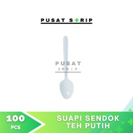 Suapi White Teaspoon - 1 Pcs (Pack of 100)