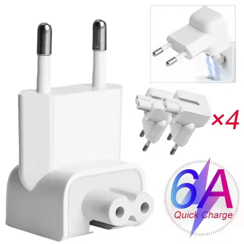 1-4PCS Mini EU Adapter Travel Converter Fast Charging Power Adapters For IPad 10W 12W MacBook Pro 85