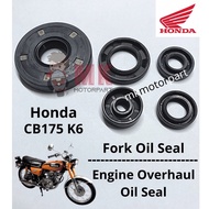 Honda CB175 K6 Engine Overhaul Oil Seal Complete Set / Front Fork Oil Seal Set