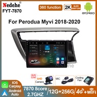 7870 2.7GHZ CPU/ 7862 Perodua Myvi 2018 -2020 Android Player Carplay 2k QLED Screen DSP DTS 4G YouTu