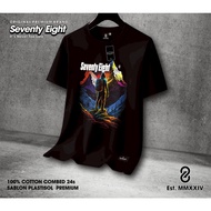 KATUN Seventy EIGHT Men's Distro T-Shirt Short Sleeve Regular fit Combed Cotton 24s Black GFD20257