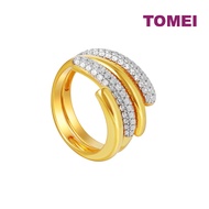 TOMEI Diamond Cut Collection Detachable Ring, Yellow Gold 916