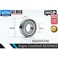 DIJAMIN NTN!! 6002ZZC3 6002 6002ZZ 6002 ZZ C3 RINGAN RACING NTN ENGINE CRANSHAFT BEARING RACING