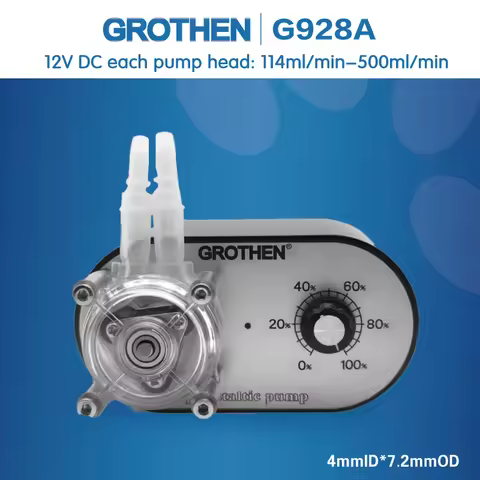 G928A Peristaltic Pump 114-500ml/min Adjustable High Rate Self Priming Dosing Pump for Aquarium Lab 
