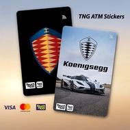 KOENIGSEGG TNG - TOUCH N GO STICKER CARD / ATM CARD STICKER COVER, TNG CARD, ATM CARD