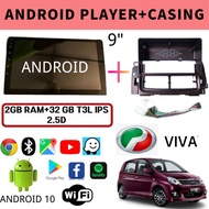 PERODUA VIVA 9" Inch Android 10 Car Android GPS Wifi Bluetooth Car Andriod Player With Casing