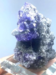 超閃⭐️多晶體⭐️福建 坦桑 藍螢石 天然 礦石 原石 purple Fluorite