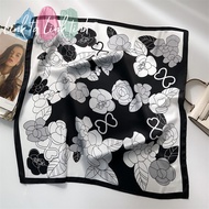 Bandana = Vintage Head Scarf - Square Silk Head Scarf 70 cm