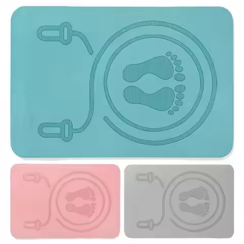 Anti-noise Jump Rope Mat Floor Mats Exercise Shock Absorption Yoga Mat TPE Skipping Mat Non Slip Thi