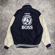Suntory Boss Cafe Vintage Varsity Jacket University Baseball