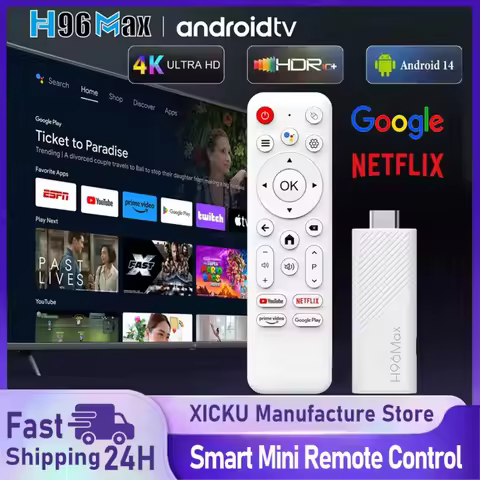 New H96 MAX H313 Mini Smart Remote Control Android 14 Smart TV Box Android14 2GB 16GB 8GB Wifi6 BT 4