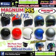 Magnum Helmet M5 Classic Topi Keledar Motorsikal L XL 3 Button ORIGINAL Motor Bike SGV99 SGV 99 MS88