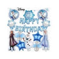 Disney 17pcs Frozen Birthday Balloon Set Elsa Anna Olaf Princess First Birthday Decoration Cartoon B