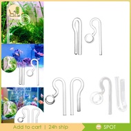 [Ihoce] Aquarium Glass Lily Pipe Inflow/outflow Easy to Clean Glass Lily Pipe Inflow