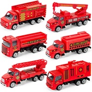 6 Pack Diecast Fire Truck Toy, Mini Fire Trucks for Toddlers 3-5, Kids Fire Engine Emergency Vehicle