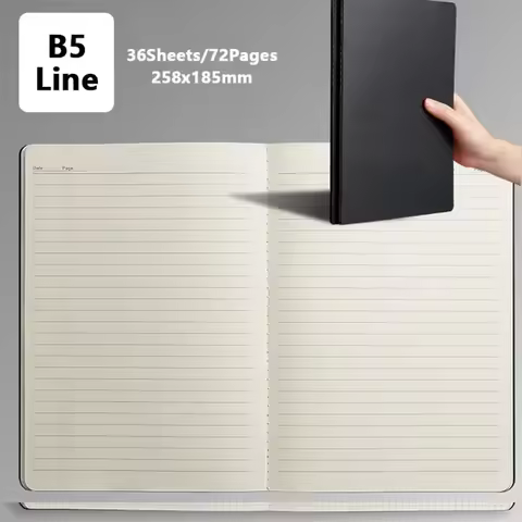 Vintage A4/A5/B5 Notebook Kraft Cover Grid/Lined/Blank Notepad Writing Book School/Office