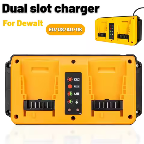 Dual Ports Charger Fast Portable US/EU/UK/AU Plug For Dewalt 18V-20V Lithium Battery DCB202 DCB204 D
