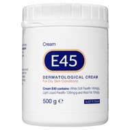 E45 Moisturising Cream for Dry Skin and Eczema 500g Jan 2027 - Contains Medilan, A Hypoallergenic Me