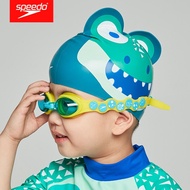 Speedo/Speedo ใหม่หมวกซิลิโคนว่ายน้ำเด็กหมวกสำหรับว่ายน้ำลายการ์ตูนศีรษะกันน้ำ