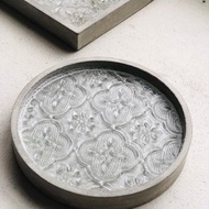 海棠花水泥玻璃盤