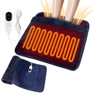 Electric Heated Foot Warmer & Heating Pad 2 in 1, Double-Side Feet Warmer with 6 Levels Temp and 3 T
