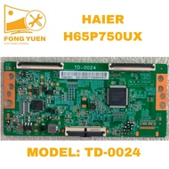 HAIER TV TCON BOARD H65P750UX