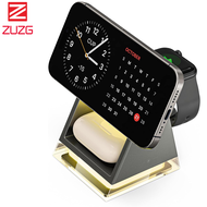 ZUZG Wireless Charger, 3 in 1 Wireless Charging Station with Night Lamp, Wireless Charger iPhone 16/