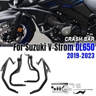 Motorcycle Black Engine Guard For Suzuki V-Strom DL650 DL 650 2019-2023 Highway Crash Bar Frame Prot