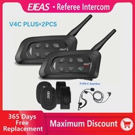 EJEAS | EJEAS V4C Plus Football Referee Bluetooth Headset Support 2-4 Person Group Intercom Headphon