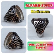 Super burnt alpaca agate and alpaca gemstoneRing.46