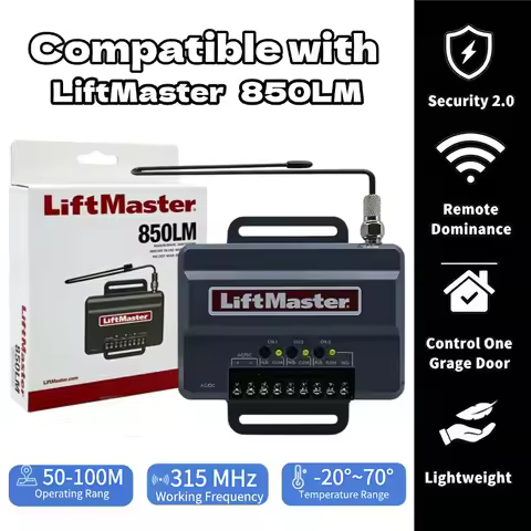 Universal Liftmaster 850LM Gate and Garage Door Opener Receiver Compatible with 893LM 893MAX 891MAX 