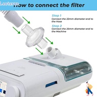 LEETERUN 2pcs CPAP Filter, Disposable 22mm CPAP Tube, In-line Universal CPAP Machine for Resmed